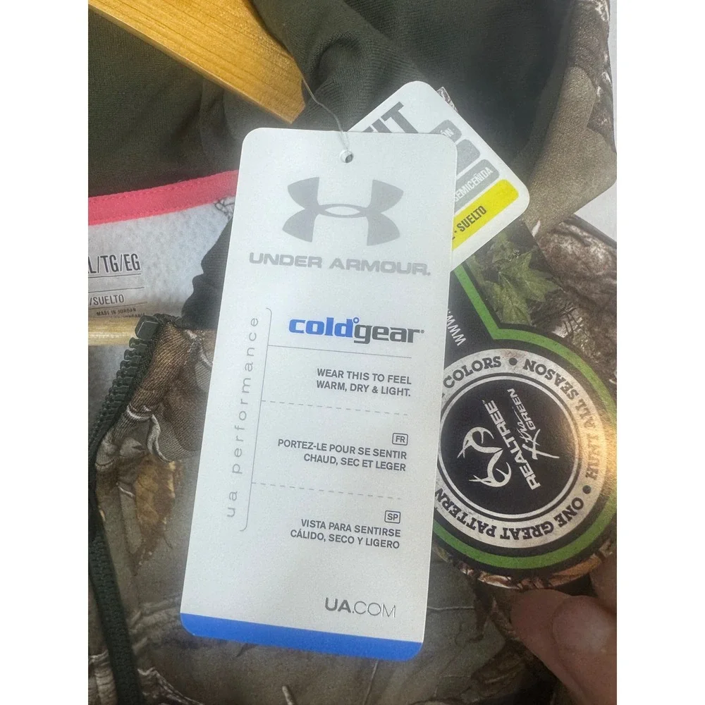 Under Armour Womens ColdGear Realtree Xtra Camo Full Zip Hoodie XL New